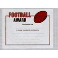 Stock Football Award Sport Certificate (8 1/2"x11")